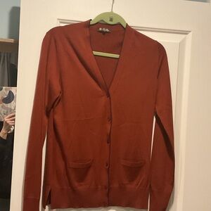 Loro Piana Rich Red Women's Cardigan, light weight wool, new without tag